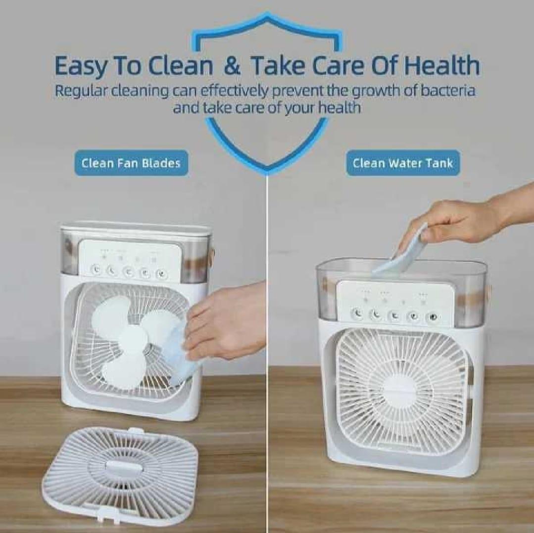 Mini Air Conditioner - 1 Pc Portable Fan with 3 Fan Speeds and 60° Adjustment