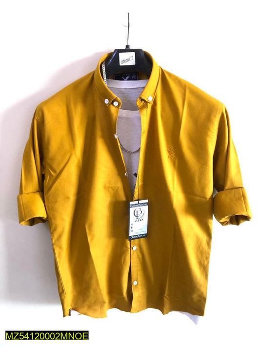 1 Pc Men's Cotton Plain Polo Shirt